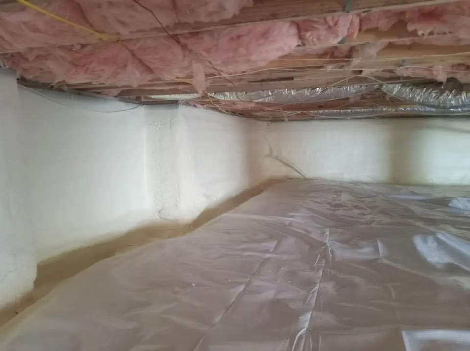 Crawl space encapsulation with closed-cell spray foam for Spray Foam Roofing in Summerfield
