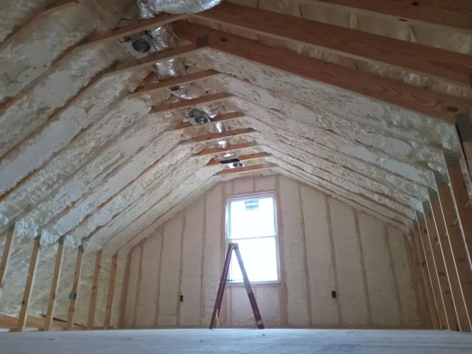 Spray foam roofing application for Crawl Space Insulation project in Summerfield